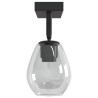 Luminaires de plafond avec abat-jour en verre réglable anthracite E27 