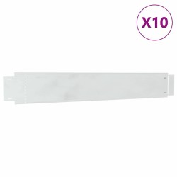 Bordures de jardin 10 pcs 14x100 cm en acier galvanisé flexible 
