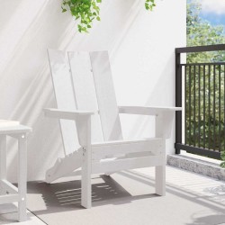 Chaise Adirondack pliable Blanche 74,5x80,5x90 cm HDPE 