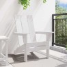Chaise Adirondack pliable Blanche 74,5x80,5x90 cm HDPE 