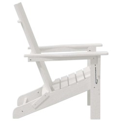 Chaise Adirondack pliable Blanche 74,5x80,5x90 cm HDPE 