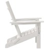Chaise Adirondack pliable Blanche 74,5x80,5x90 cm HDPE 
