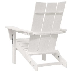 Chaise Adirondack pliable Blanche 74,5x80,5x90 cm HDPE 