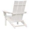 Chaise Adirondack pliable Blanche 74,5x80,5x90 cm HDPE 