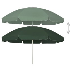Parasol de plage vert 240 cm 