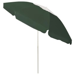 Parasol de plage vert 240 cm 
