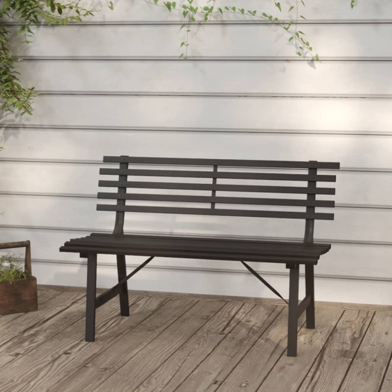 Banc de jardin 110 cm Acier Noir Banc de jardin 110 cm Acier Noir