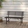 Banc de jardin 110 cm Acier Noir 