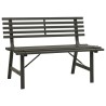 Banc de jardin 110 cm Acier Noir 