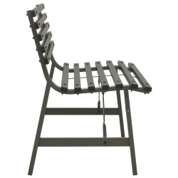 Banc de jardin 110 cm Acier Noir 