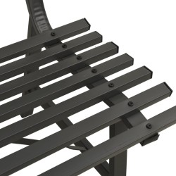 Banc de jardin 110 cm Acier Noir 