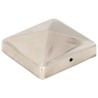 Bouchons de poteau de clôture pyramidaux 6 pcs Inox 91x91 mm 
