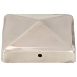 Bouchons de poteau de clôture pyramidaux 6 pcs Inox 91x91 mm 