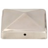 Bouchons de poteau de clôture pyramidaux 6 pcs Inox 91x91 mm 