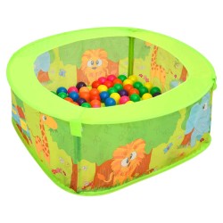 Piscine à balles avec 50 balles pour enfants 75x75x32 cm 