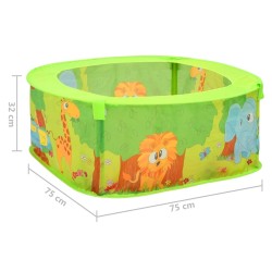 Piscine à balles avec 50 balles pour enfants 75x75x32 cm 