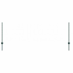Poteaux de clôture 5 pcs U-Channel vert 80 cm en acier 