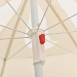 Parasol de jardin avec mât en acier sable 180 cm 