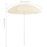 Parasol de jardin avec mât en acier sable 180 cm 