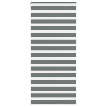 Store zèbre gris foncé largeur du tissu 105,9 cm polyester 