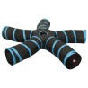 Tunnel pour chats à 5 voies Noir et bleu 25 cm Polyester 