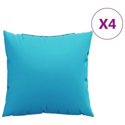 Coussins Scatter 4 pcs Turquoise 40x40 cm Tissu 