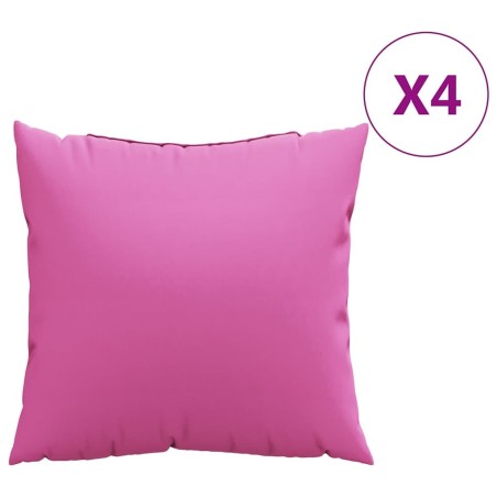 Coussins de salon 4 pcs Rose 40x40 cm Tissu 