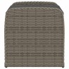 Banc de rangement avec coussin gris 80x51x52 cm résine tressée 