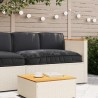 Set de coussins de palette avec oreiller 3 pcs Noir 