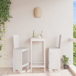 Tabourets de bar lot de 2 blanc 40x42x120 cm bois massif de pin 