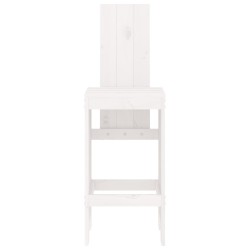 Tabourets de bar lot de 2 blanc 40x42x120 cm bois massif de pin 