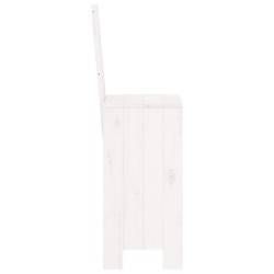 Tabourets de bar lot de 2 blanc 40x42x120 cm bois massif de pin 