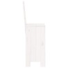 Tabourets de bar lot de 2 blanc 40x42x120 cm bois massif de pin 