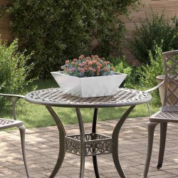 Lot de 5 bols de jardin , 40x40x15 cm en inox. 