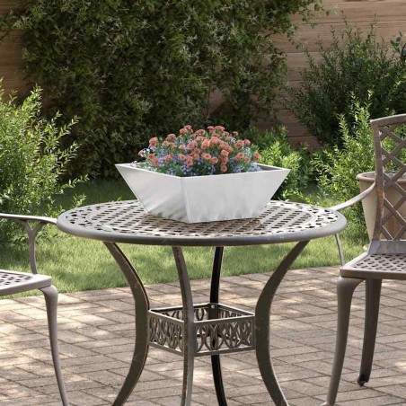 Lot de 5 bols de jardin , 40x40x15 cm en inox. 