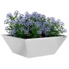 Lot de 5 bols de jardin , 40x40x15 cm en inox. 