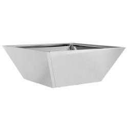Lot de 5 bols de jardin , 40x40x15 cm en inox. 