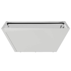 Lot de 5 bols de jardin , 40x40x15 cm en inox. 