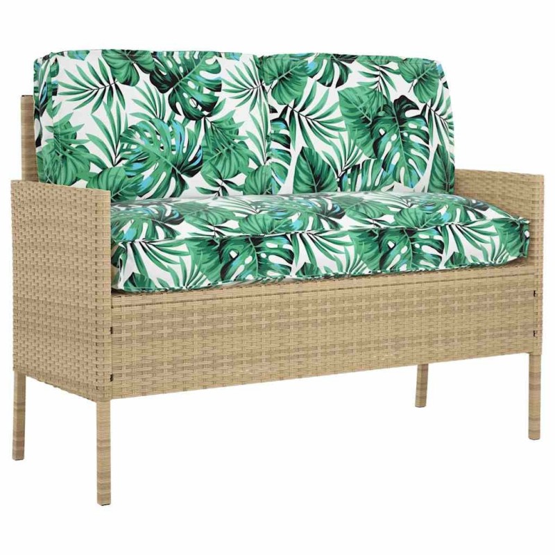 Set de coussins de palette avec oreiller 3 pcs Motif de feuille 