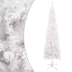 Sapin de Noël étroit Blanc 180 cm 