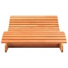 Chaise longue cire marron 205x80x31,5 cm bois massif de pin 