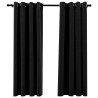 Rideaux occultants Aspect de lin 2 pcs Anthracite 140x175 cm 