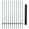 Piquets de clôture 11 pcs U-Channel Vert 140 cm Acier 