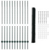 Piquets de clôture 11 pcs U-Channel Vert 140 cm Acier 