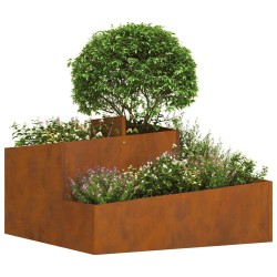 Planteur 80x80x50 cm en acier résistant aux intempéries 