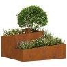 Planteur 80x80x50 cm en acier résistant aux intempéries 