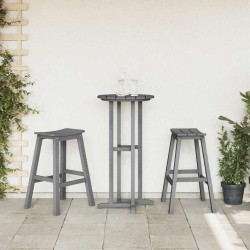 Tabourets de bar 2 pcs Gris clair HDPE 