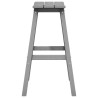 Tabourets de bar 2 pcs Gris clair HDPE 