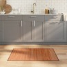 Tapis rectangulaire marron 70x100 cm bambou 