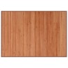 Tapis rectangulaire marron 70x100 cm bambou 
